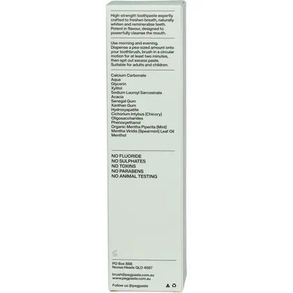 Peg Paste- Natural Toothpaste with Hydroxyapatite Intense Mint-190g