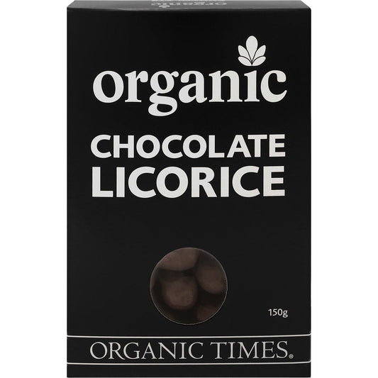 Organic Times- Milk Chocolate Licorice-150g