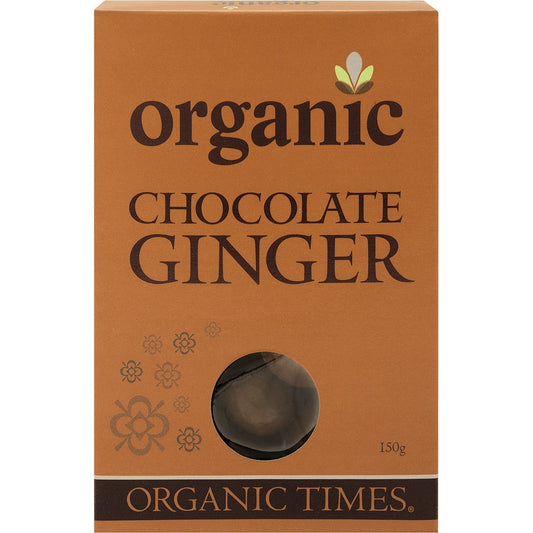 Organic Times- Milk Chocolate Ginger-150g