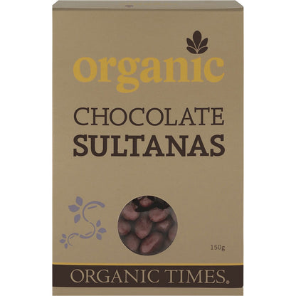 Organic Times- Milk Chocolate Sultanas-150g
