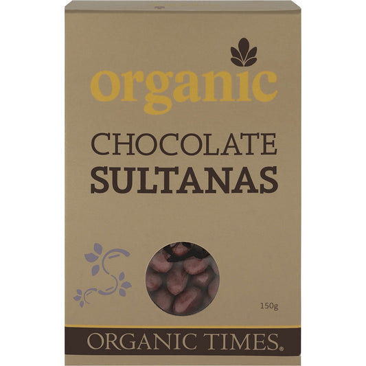 Organic Times- Milk Chocolate Sultanas-150g