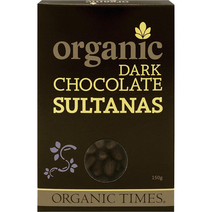 Organic Times- Dark Chocolate Sultanas-150g