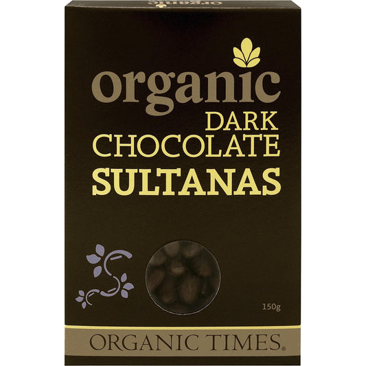 Organic Times- Dark Chocolate Sultanas-150g