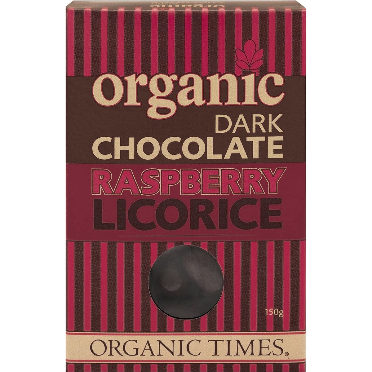Organic Times- Dark Chocolate Raspberry Licorice-150g