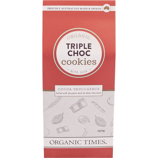 Organic Times- Cookies Triple Choc Chip-150g