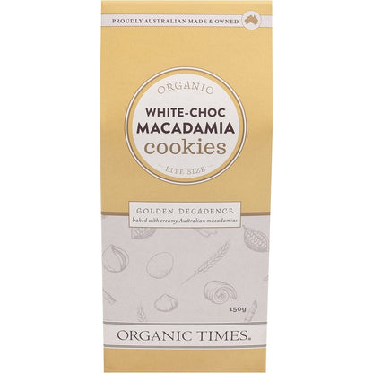 Organic Times- Cookies White Choc Macadamia-150g