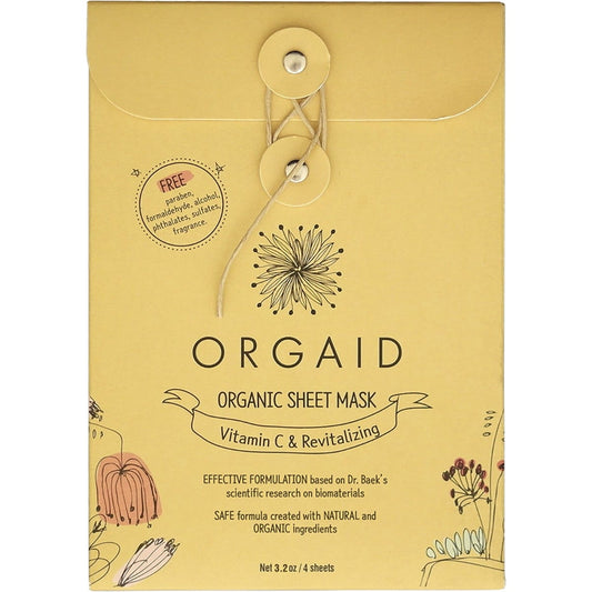 Orgaid- Organic Sheet Mask Vitamin C & Revitalizing-4x24ml