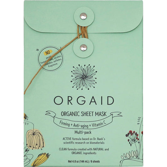 Orgaid- Organic Sheet Mask Firming, Anti-Aging + Vitamin C-6x24ml