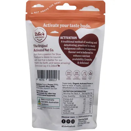 2die4 Live Foods- Organic Activated Pecans with Fresh Whey-120g