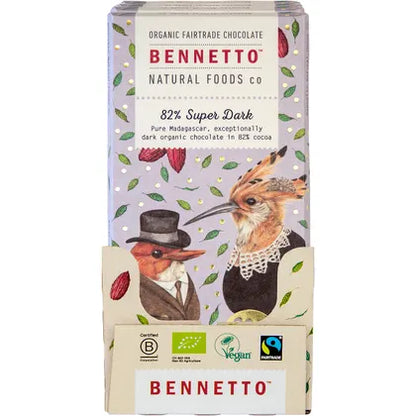 Bennetto- Organic Dark Chocolate 82% Super Dark-12x80g