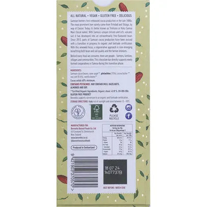 Bennetto- Organic Dark Chocolate Pistachios in Dark-14x100g