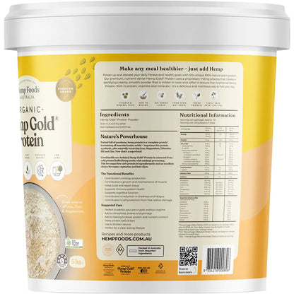 Hemp Foods Australia- Organic Hemp Gold Protein - 5kg