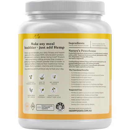 Hemp Foods Australia- Organic Hemp Gold Protein-1.5kg