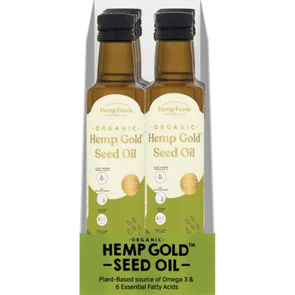 Hemp Foods Australia- Organic Hemp Gold Seed Oil -6x250ml