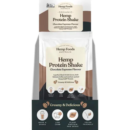 Hemp Foods Australia- Organic Hemp Protein Shake Chocolate Espresso-7x35g