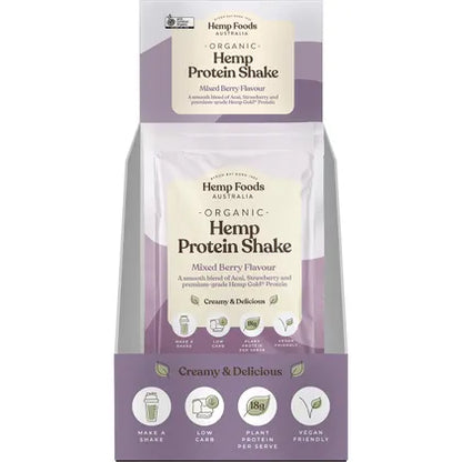 Hemp Foods Australia- Organic Hemp Protein Shake Mixed Berry & Acai-7x35g