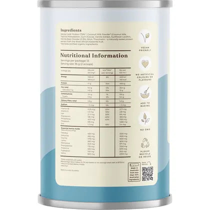 Hemp Foods Australia- Organic Hemp Protein Shake Vanilla-420g