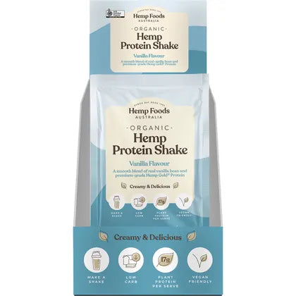 Hemp Foods Australia- Organic Hemp Protein Shake Vanilla-7x35g