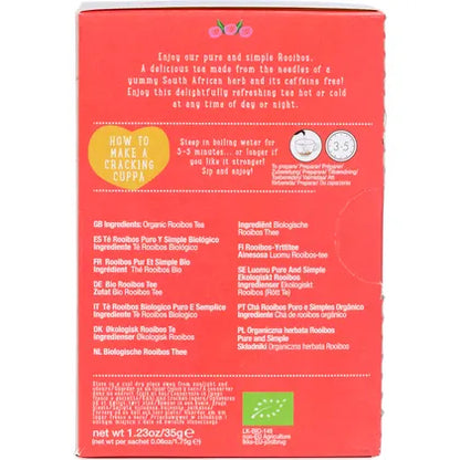 Ministry of Tea- Organic Rooibos Pure & Simple Tea Bags-20pk