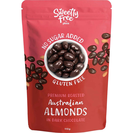 PBco- Sweetly Free Almonds Dark Chocolate No Sugar Added-110g
