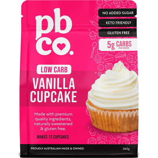 PBco- Vanilla Cupcake Mix Low Carb-260g