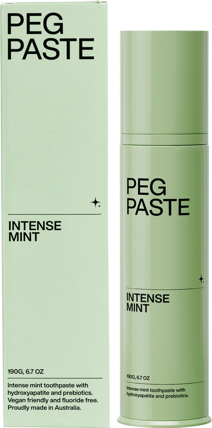 Peg Paste- Natural Toothpaste with Hydroxyapatite Intense Mint-190g