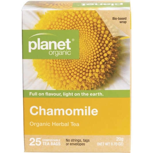 Planet Organic- Chamomile Herbal Tea Bags-25pk