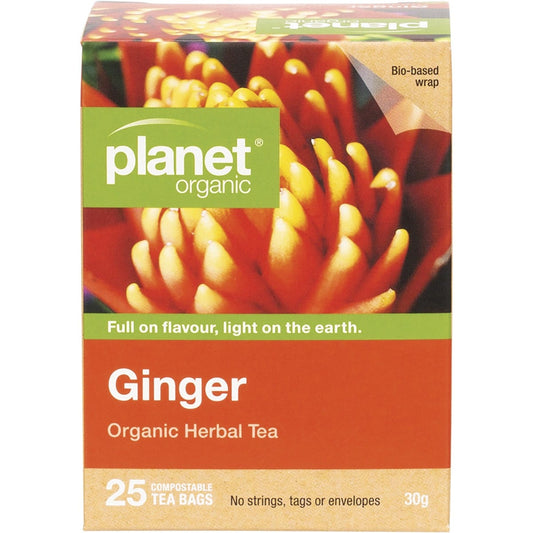 Planet Organic- Ginger Herbal Tea Bags-25pk