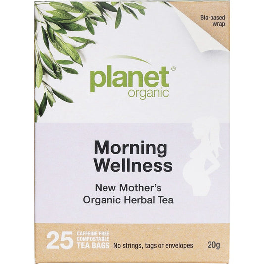 Planet Organic- New Mother's Morning Wellness Herbal Tea Bags-25pk