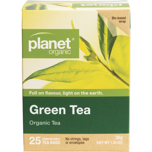 Planet Organic- Green Tea Herbal Tea Bags-25pk