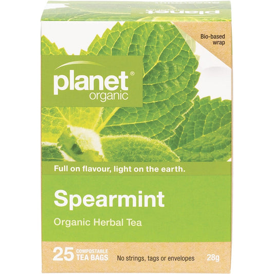 Planet Organic- Spearmint Herbal Tea Bags-25pk