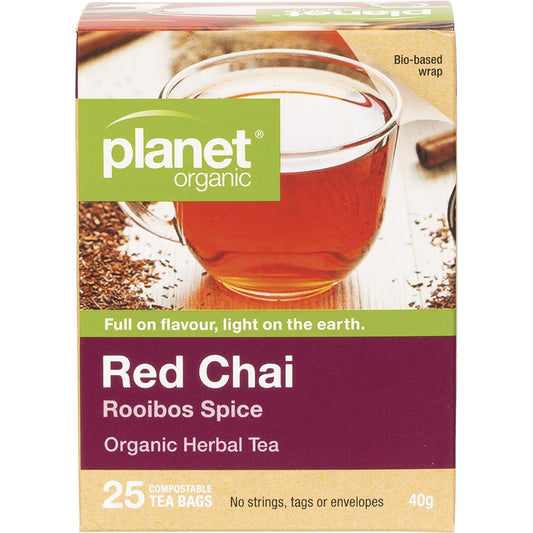 Planet Organic- Red Chai Herbal Tea Bags-25pk