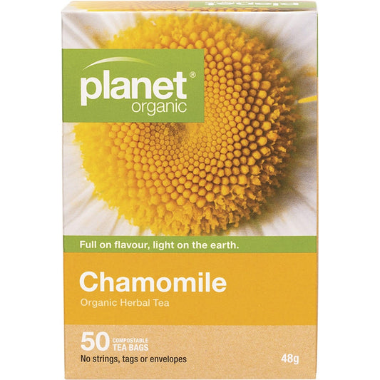 Planet Organic- Chamomile Herbal Tea Bags-50pk