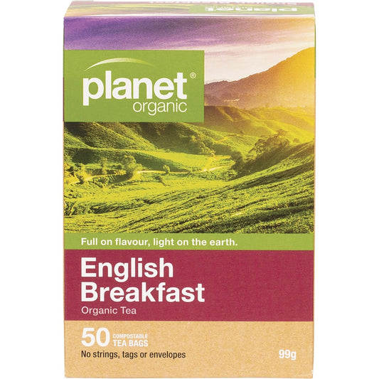 Planet Organic- English Breakfast Herbal Tea Bags-50pk
