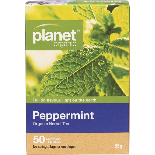 Planet Organic- Peppermint Herbal Tea Bags-50pk