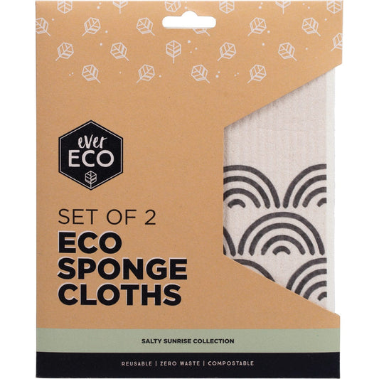 Ever Eco- Eco Sponge Cloths Salty Sunrise-2pk
