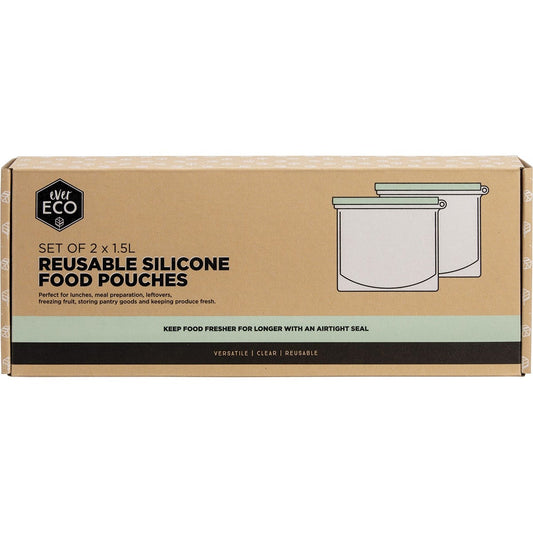 Ever Eco- Reusable Silicone Food Pouches 1.5L-2pk