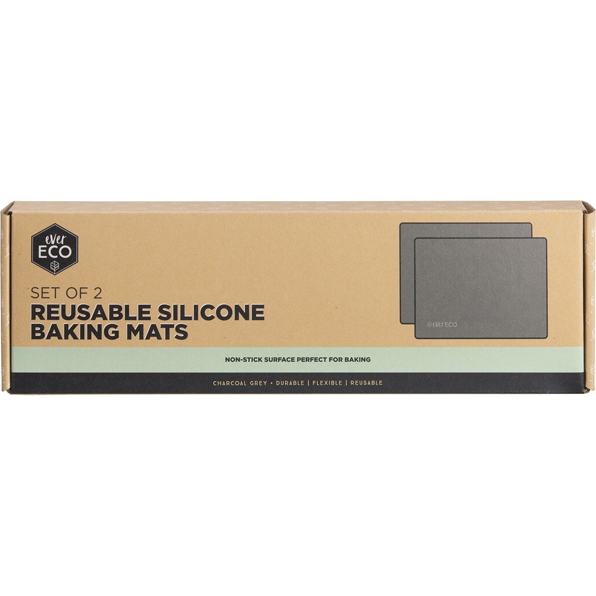 Ever Eco- Reusable Silicone Baking Mats 30 x 40cm-2pk
