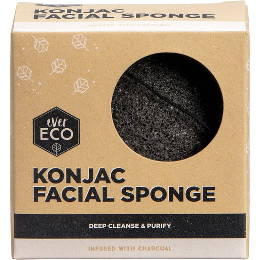 Ever Eco- Konjac Facial Sponge Charcoal
