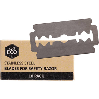 Ever Eco- Safety Razor Stainless Steel Blades Refill Pack-10pk