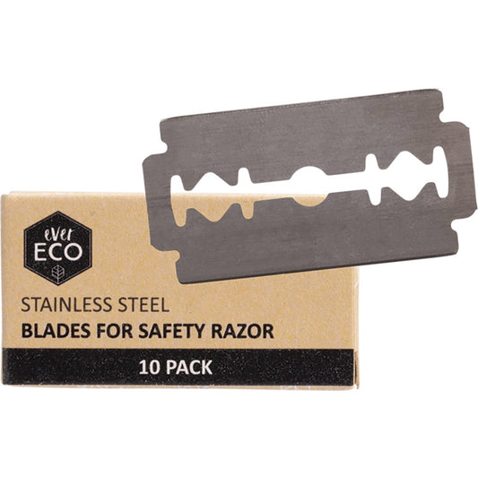 Ever Eco- Safety Razor Stainless Steel Blades Refill Pack-10pk