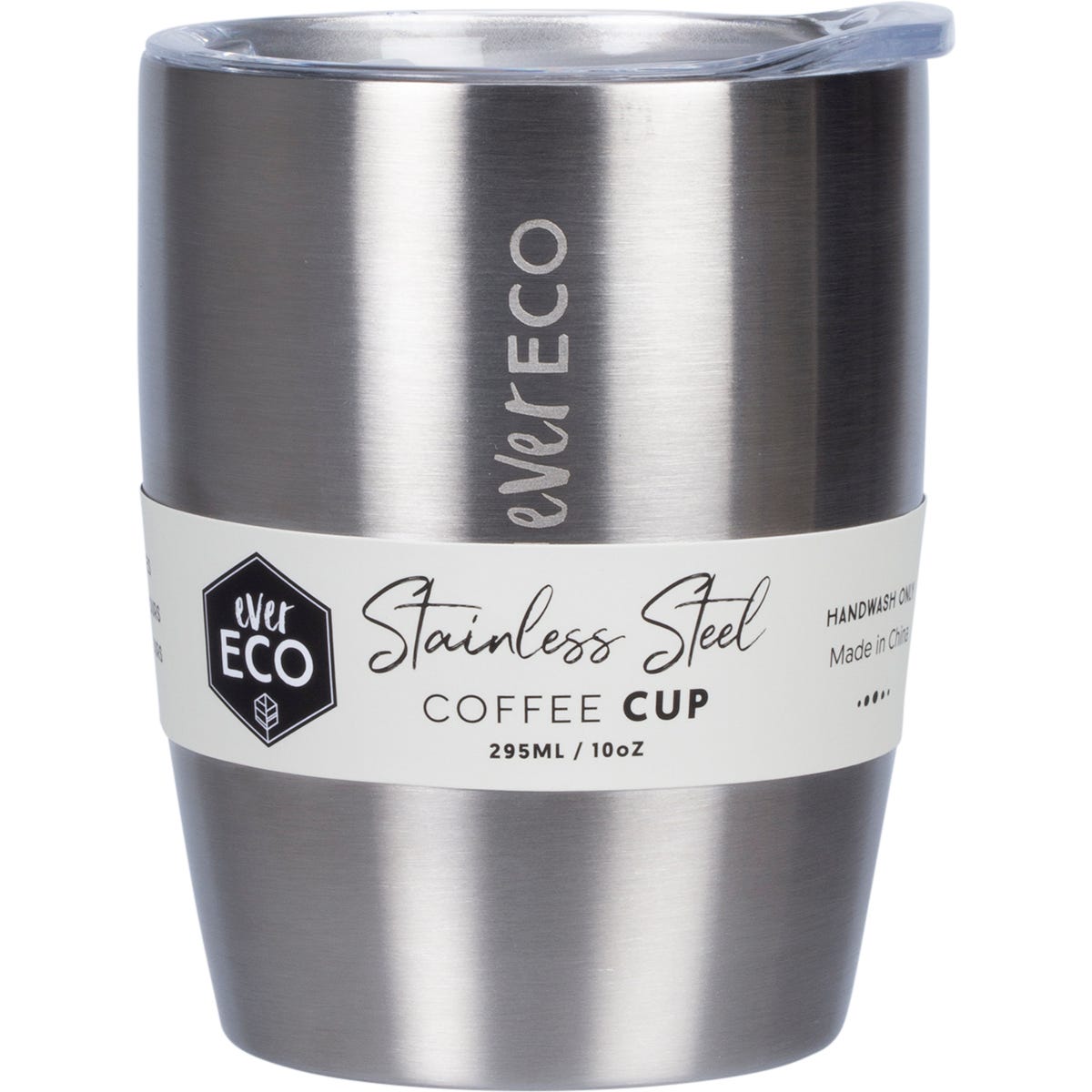 Ever Eco- Insulated Coffee Cup Brushed Stainless-295ml