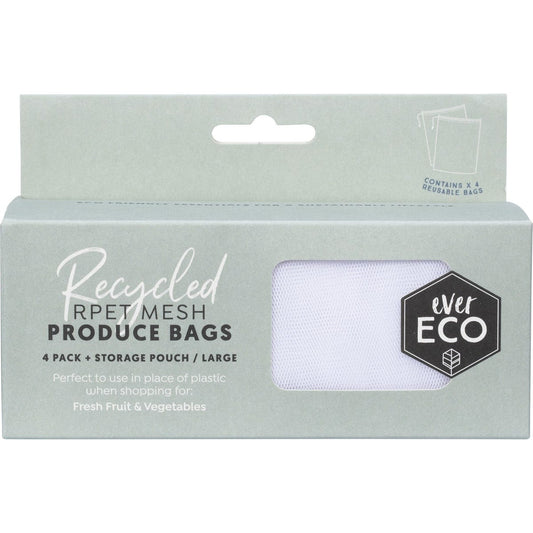 Ever Eco- Reusable Produce Bags Recycled Polyester Mesh-4pk