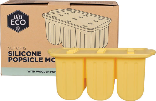 Ever Eco- Silicone Popsicle Moulds Tray of 12