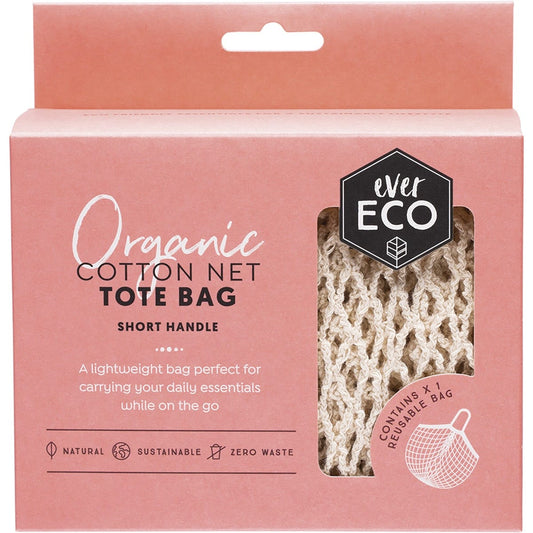 Ever Eco- Tote Bag Short Handle Organic Cotton Net