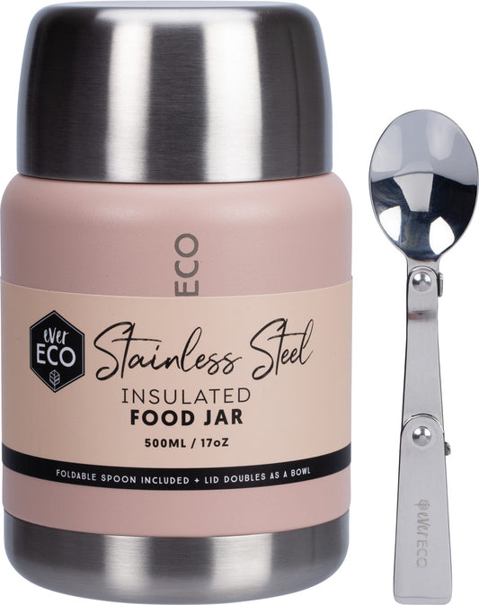 Ever Eco- Insulated Stainless Steel Food Jar Rose-500ml
