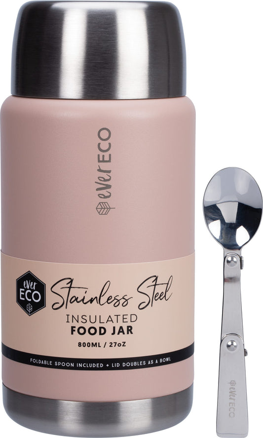 Ever Eco- Insulated Stainless Steel Food Jar Rose-800ml