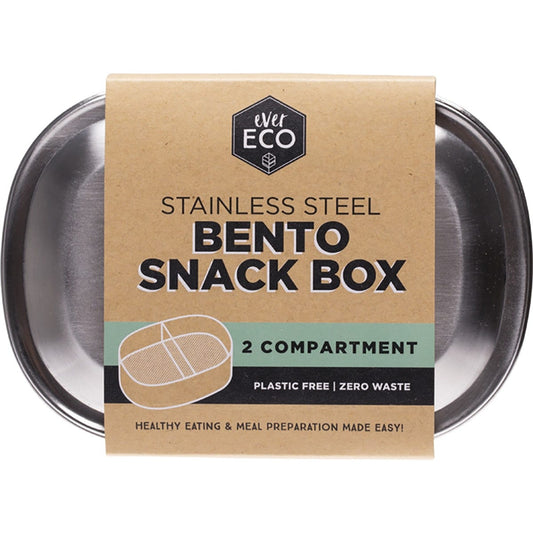 Ever Eco- Stainless Steel Bento Snack Box 2 Compartments-580ml