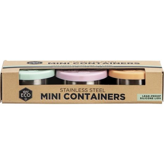 Ever Eco- Stainless Steel Mini Containers Spring Pastel-3pk