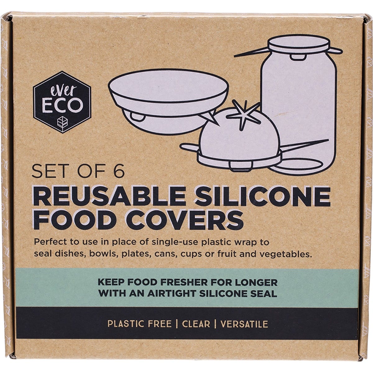 Ever Eco- Reusable Silicone Food Covers-6pk